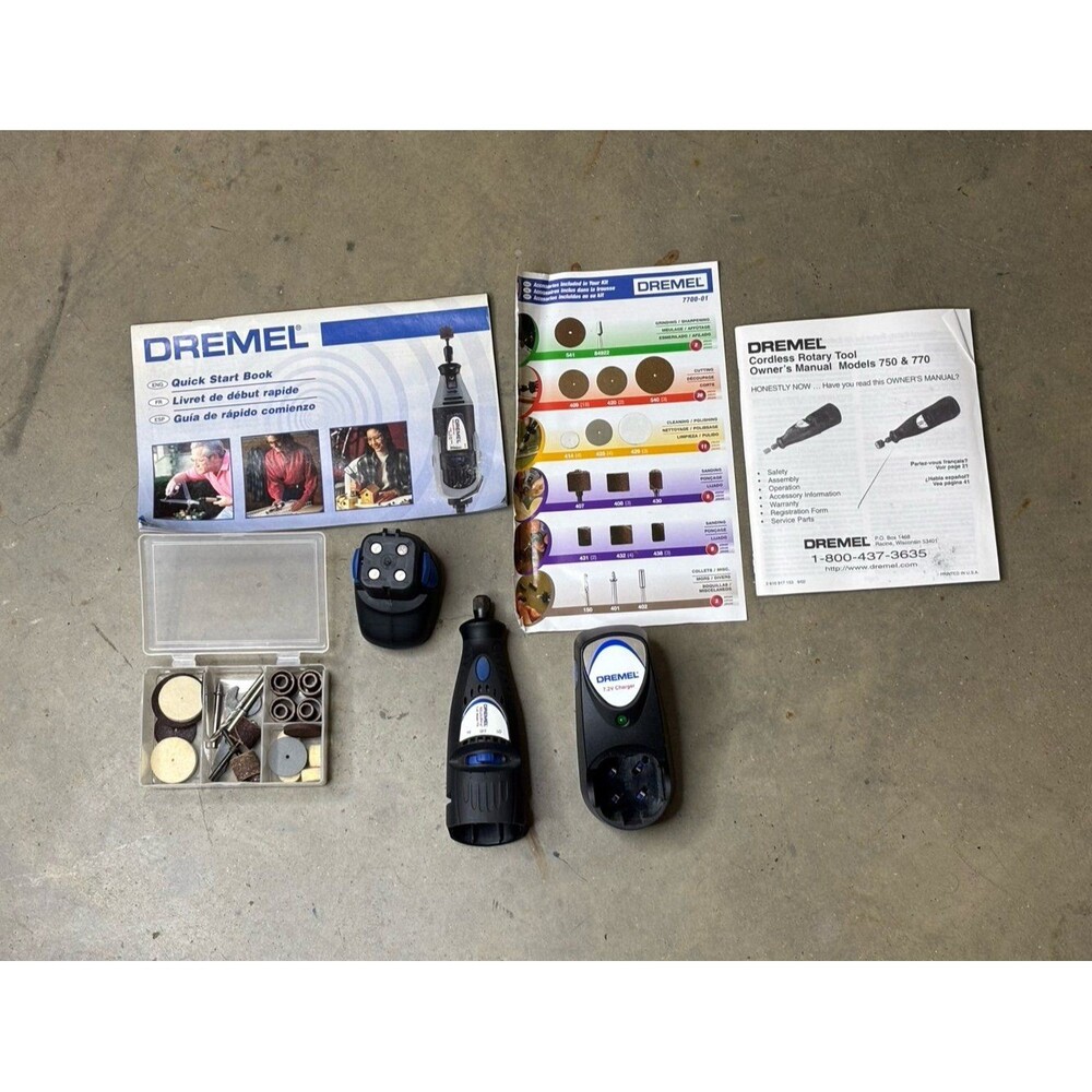 Dremel MultiPro Cordless 7.2V Model 770 Battery Charger Rotary Tool Works
